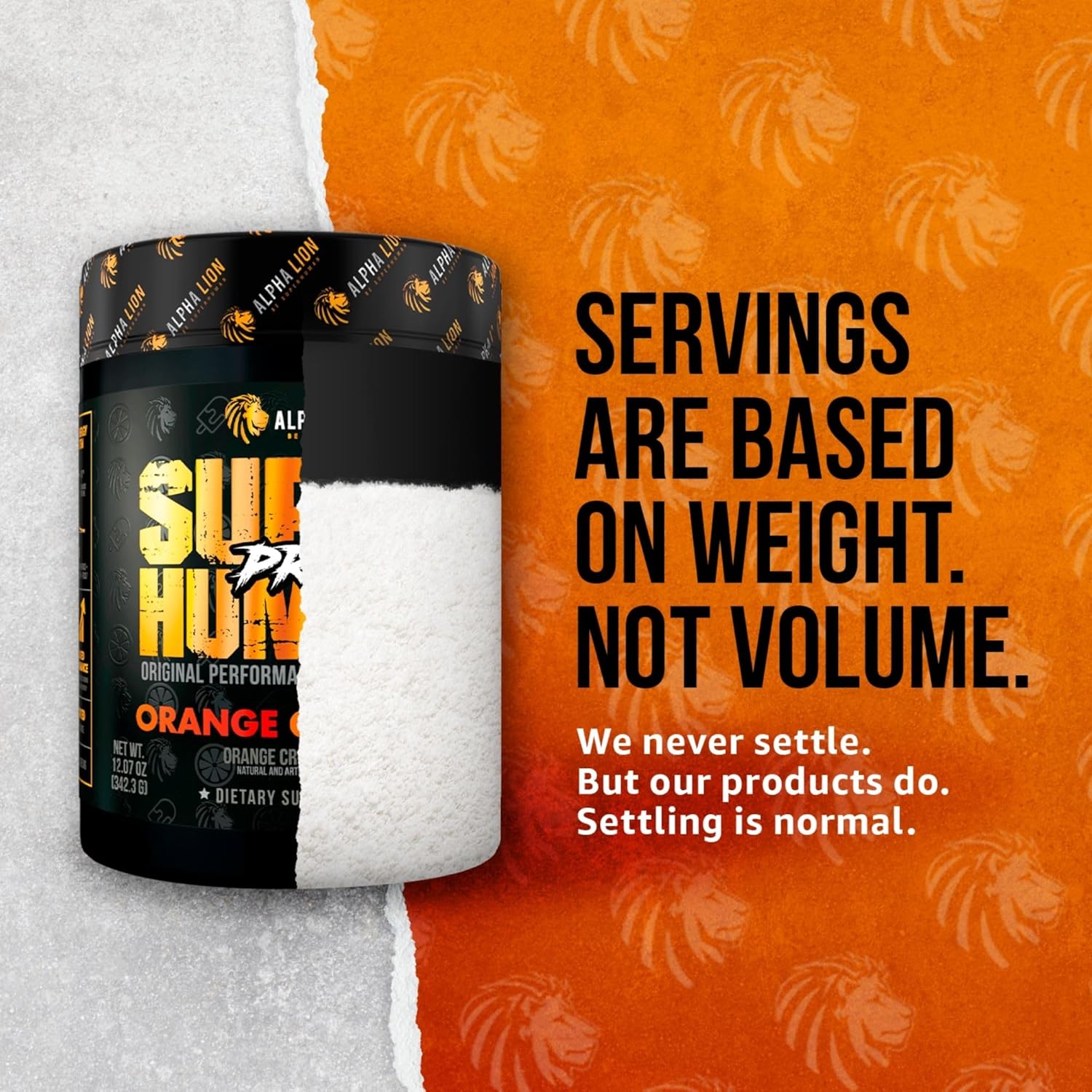 Superhuman Pre Workout Powder with Beta Alanine, L-Taurine, Tri-Source Caffeine, Nitric Oxide, Citrulline - Orange Gainsicle Flavor - 21 Servings - Espot.com.au