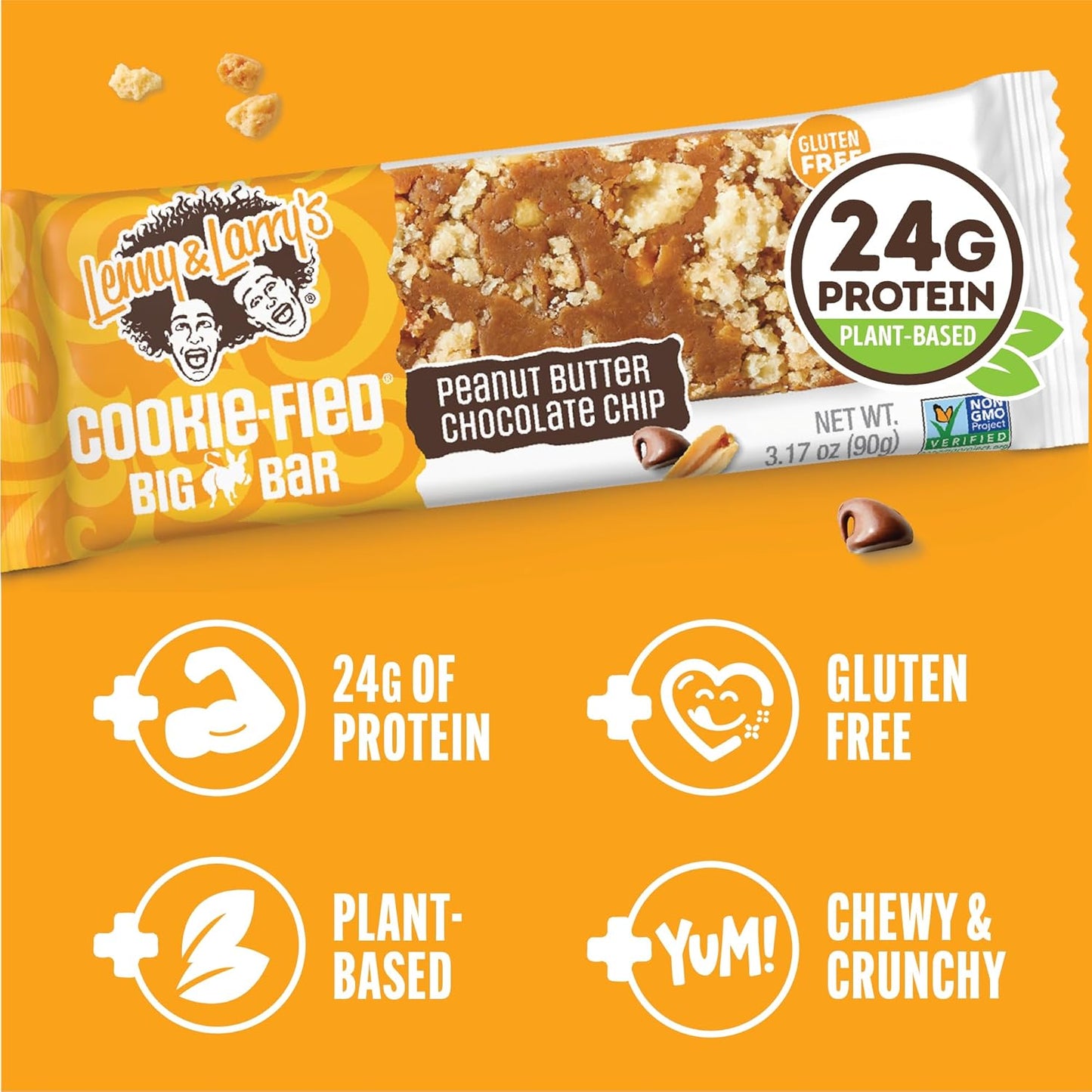 peanut-butter-chocolate-chip-vegan-protein-bars---lenny-larrys-cookie-fied-big-bar-12-pack---24g-plant-protein-10g-prebiotic-fiber-gluten-free-keto-friendly-vegan---healthy-snacks-3