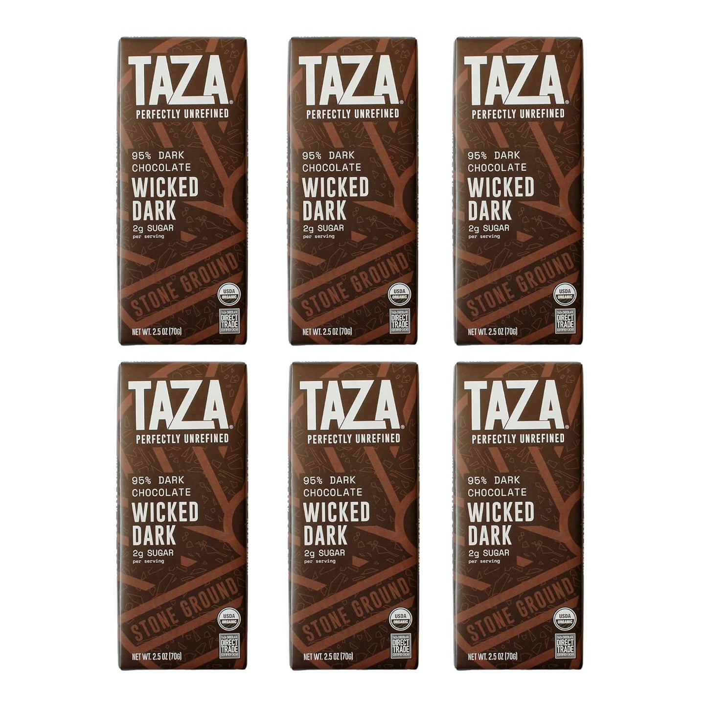 organic-taza-chocolate-amaze-bar---95-stone-ground-wicked-dark---25-oz-6-pack---vegan-friendly-1