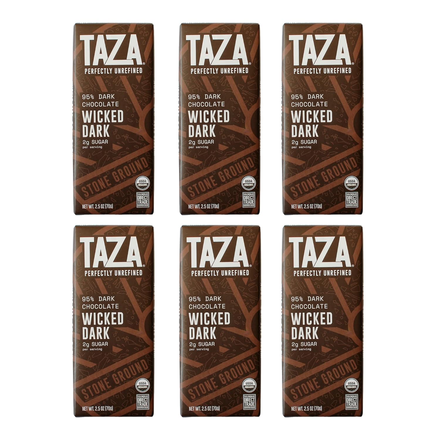 organic-taza-chocolate-amaze-bar---95-stone-ground-wicked-dark---25-oz-6-pack---vegan-friendly-1