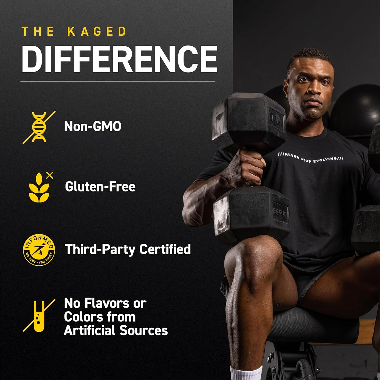 Chocolate Kaged Protein Powder Elite: High-Quality 100% Isolate Blend Whey, Casein, and Milk Protein for Muscle Recovery and Building - 2lbs - Espot.com.au