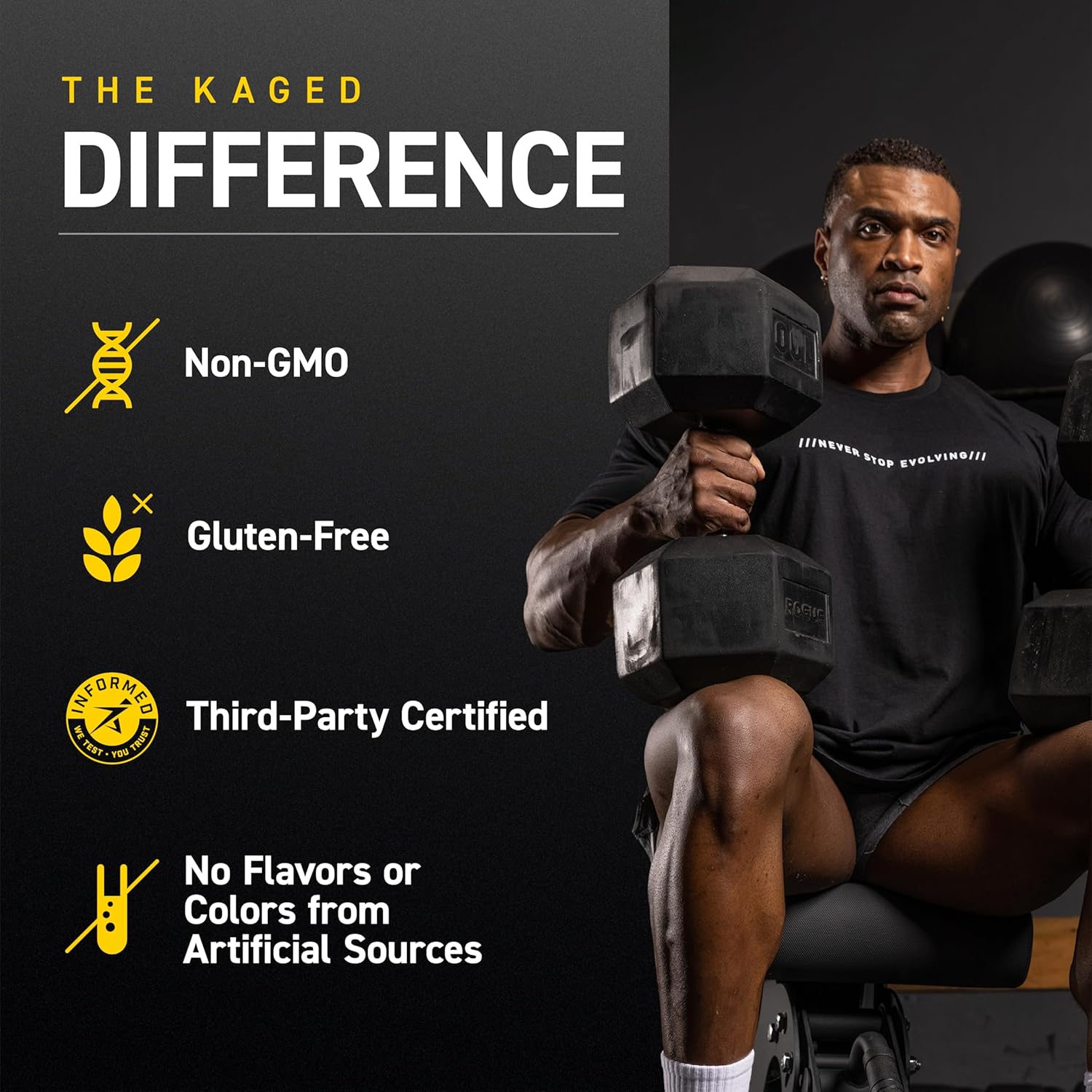 Chocolate Kaged Protein Powder Elite: High-Quality 100% Isolate Blend Whey, Casein, and Milk Protein for Muscle Recovery and Building - 2lbs - Espot.com.au