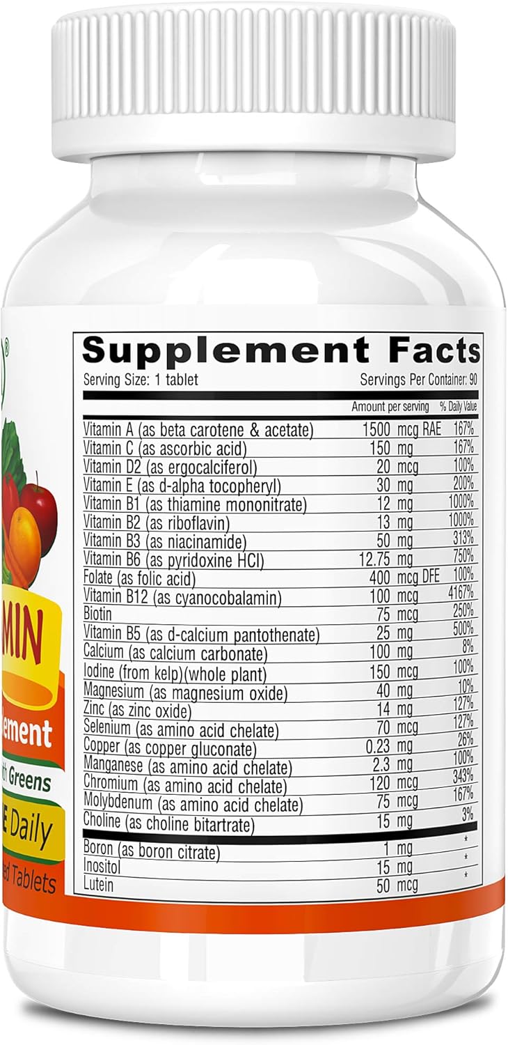 vegan-one-daily-multivitamin-with-minerals-greens---90-tablets---iron-free-formula---plant-based-supplement-2
