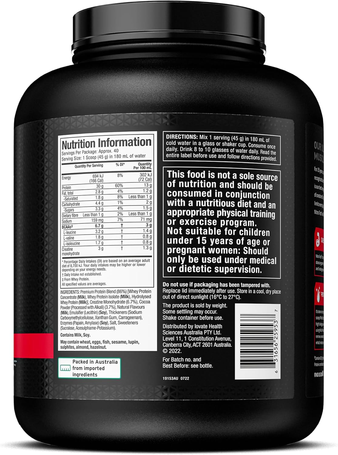 4lb-muscletech-nitro-tech-whey-protein-powder---milk-chocolate-flavor---30g-protein-3g-creatine-66g-bcaa---muscle-building-formula-with-isolate-peptides-3