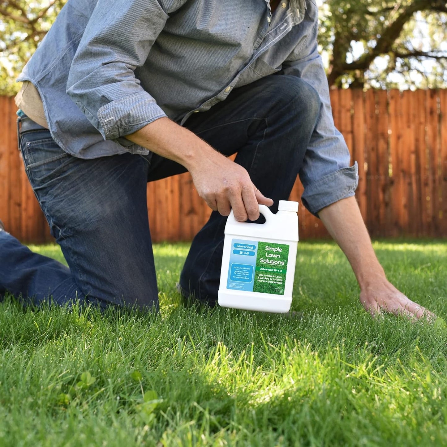 Liquid Lawn Food Concentrate for Spring & Summer - 16-4-8 Advanced Lawn Fertilizer with Fish, Seaweed, and Kelp - NPK Balanced - All Grass Types - Simple Lawn Solutions - 1 Quart - Espot.com.au
