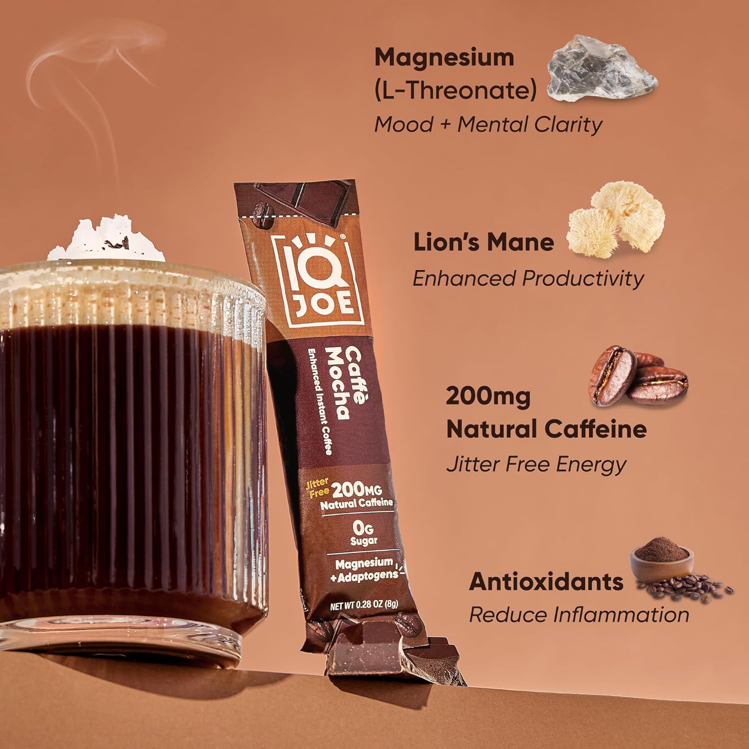 iqbar-iqjoe-instant-mushroom-coffee-packets---variety-pack-with-lions-mane-and-magtein-magnesium-l-threonate---clarity-and-mood-enhancing---sugar-free-keto-vegan---200mg-natural-caffeine---16-count-7