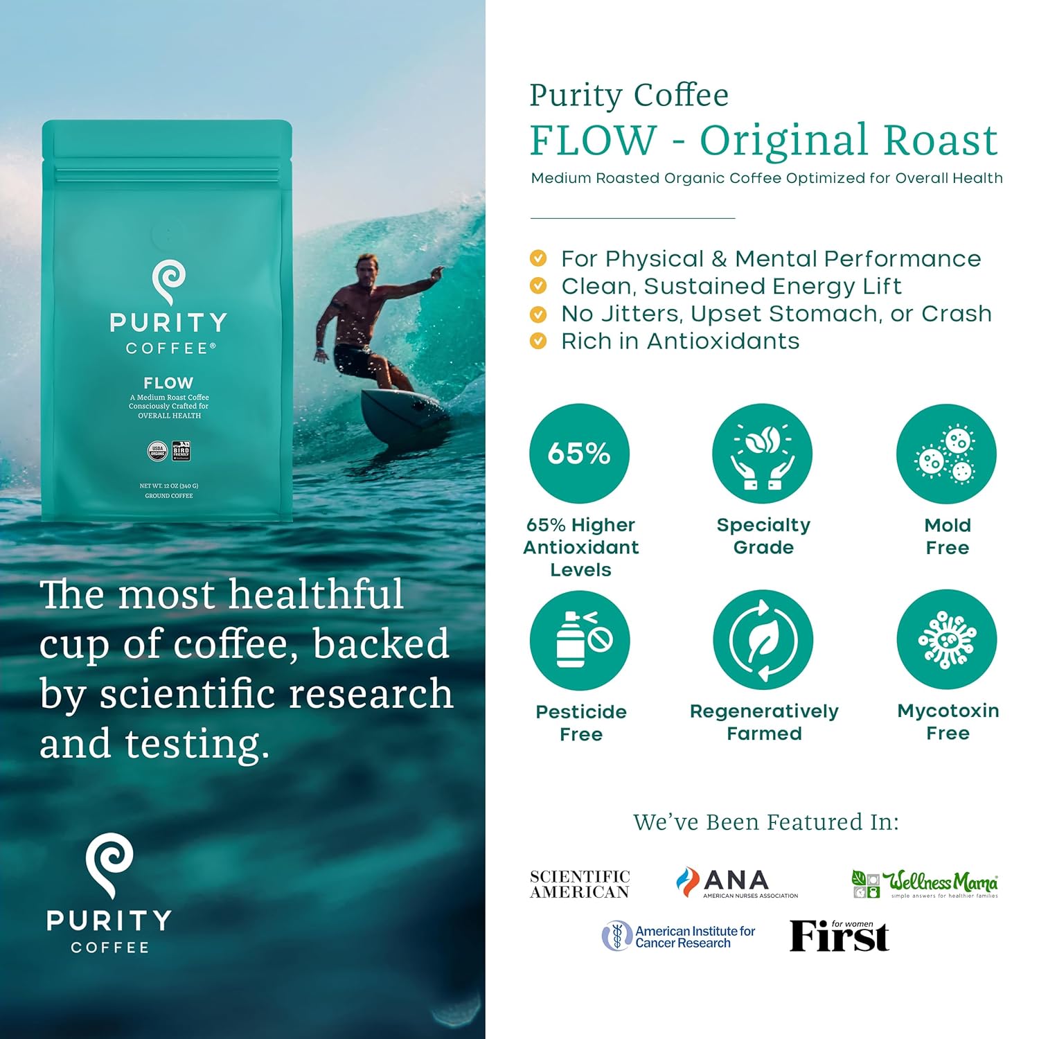 organic-medium-roast-ground-coffee-for-focus-and-clean-energy---12oz---third-party-tested-for-antioxidants-mycotoxins-and-pesticides-3
