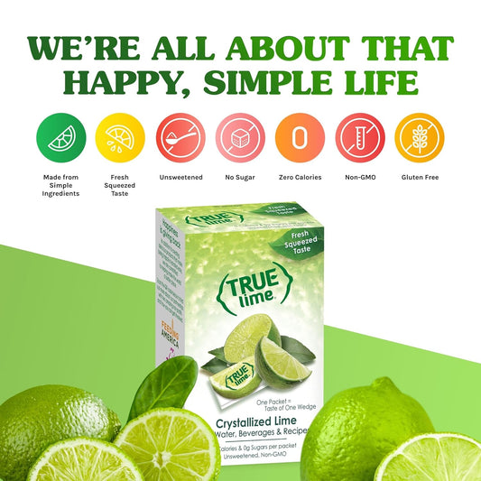 Bulk Pack of True Citrus TRUE LIME Water Enhancer - 0.03oz Packets, 500 Count | Zero Calorie Unsweetened Flavoring for Water & Recipes | Made with Real Limes | Flavor Packets - Espot.com.au