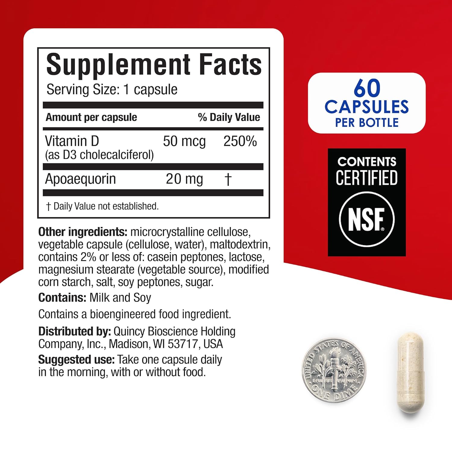 Prevagen Extra Strength 20mg Capsules with Apoaequorin & Vitamin D in Stackable Storage Box - 60 Count - Espot.com.au