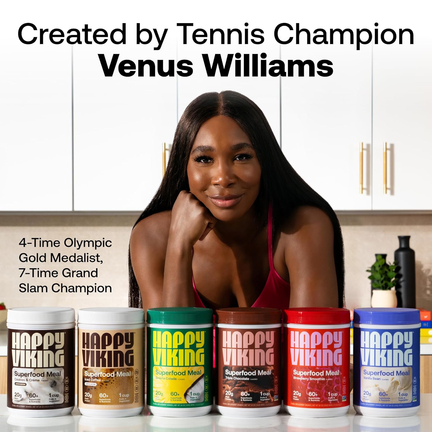 venus-williams-happy-viking-iced-coffee-protein-powder---20g-protein-keto-vegan-gluten-free-non-gmo---complete-meal-replacement-24-oz-2