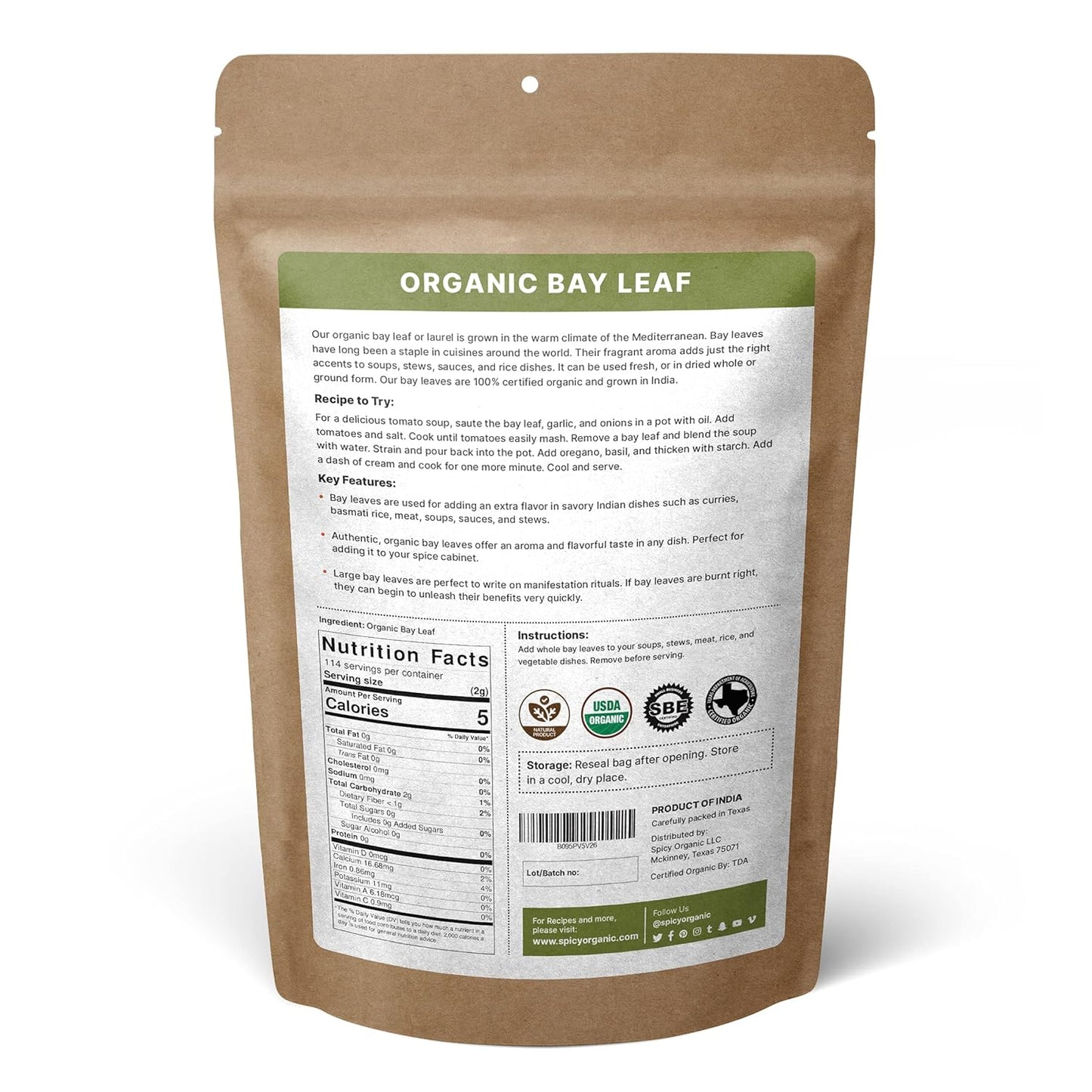 organic-indian-tej-patta-bay-leaf---non-irradiated-whole-leaves-8-oz-resealable-pack---usda-organic-non-gmo-gluten-free---114-servings-227g-2