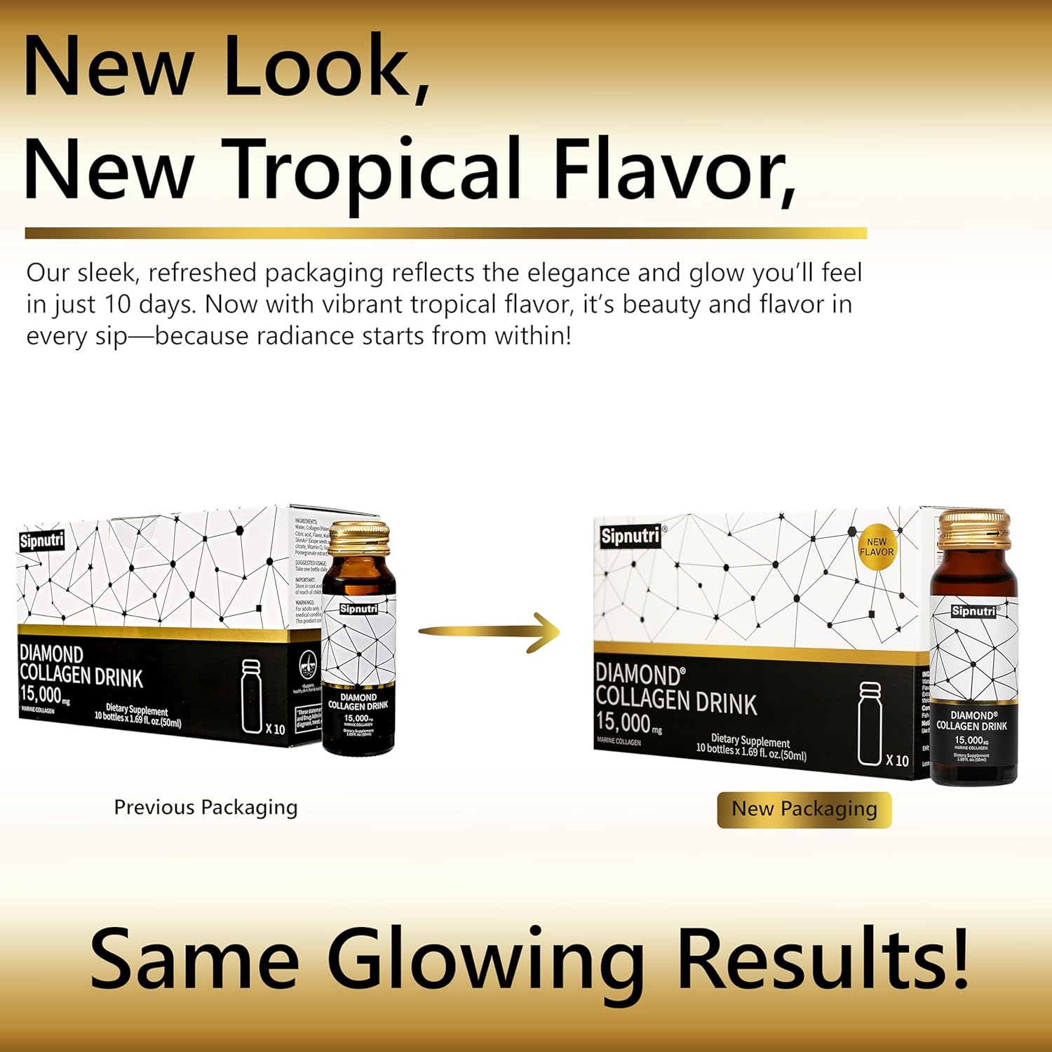sipnutri-diamond-liquid-collagen-drink---15000mg-marine-collagen-with-vitamin-c-pomegranate---hair-skin-nails-joints-bones-support---50ml-x-10-bottles-3-boxes-6