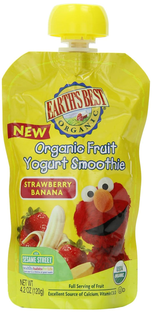 organic-sesame-street-fruit-yogurt-smoothies---strawberry-banana-flavor---42-oz-pouches---pack-of-6-1