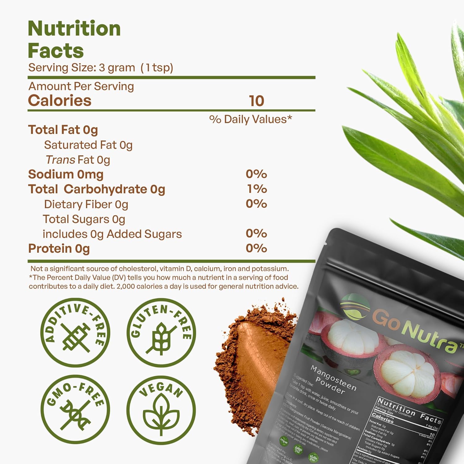 Organic Mangosteen Powder - Pure Superfood Powder from Mangosteen Pericarp, Rich in Antioxidants for Yogurts, Juice, Smoothies, Non-GMO, Vegan - 1lb - Espot.com.au