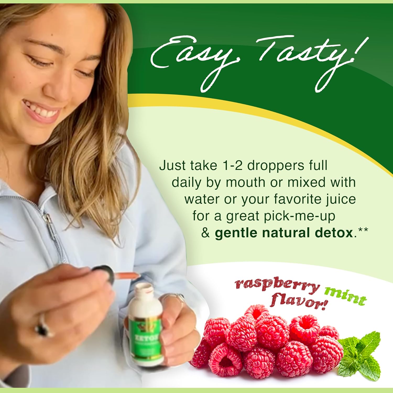 Premium Liquid Zeolite Detox Drops with Vitamin B12 & D3 - Gentle Daily Cleansing for Kids and Adults - Boost Energy and Focus - 60 Servings - Espot.com.au