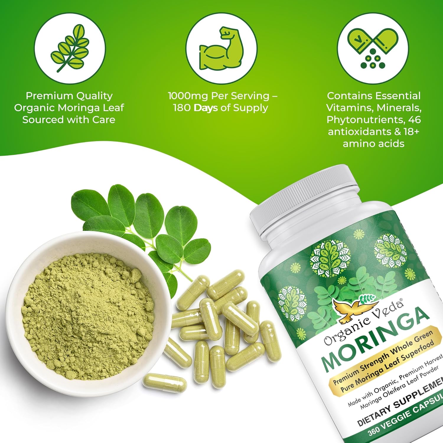 360-count-organic-moringa-leaf-powder-capsules---1000mg-premium-strength-nutrient-dense-supplement-for-energy-sleep-immunity-support---vegan---true-green-native-oleifera-5