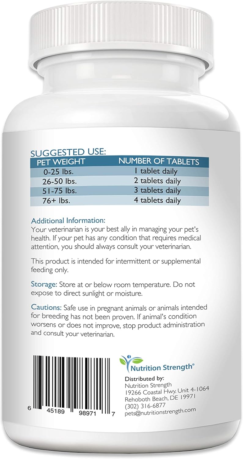 Liver Support for Dogs with Milk Thistle, Dandelion Root, Nettle Root & Coenzyme Q10 - 120 Chewable Tablets for Natural Detoxification - Espot.com.au