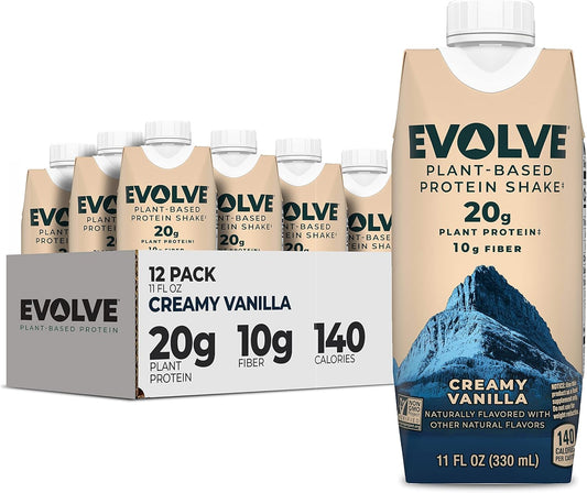 plant-based-protein-shake-vanilla-bean-flavor-20g-vegan-protein-dairy-free-no-artificial-sweeteners-non-gmo-10g-fiber-11-fl-oz-pack-of-12---evolve-1
