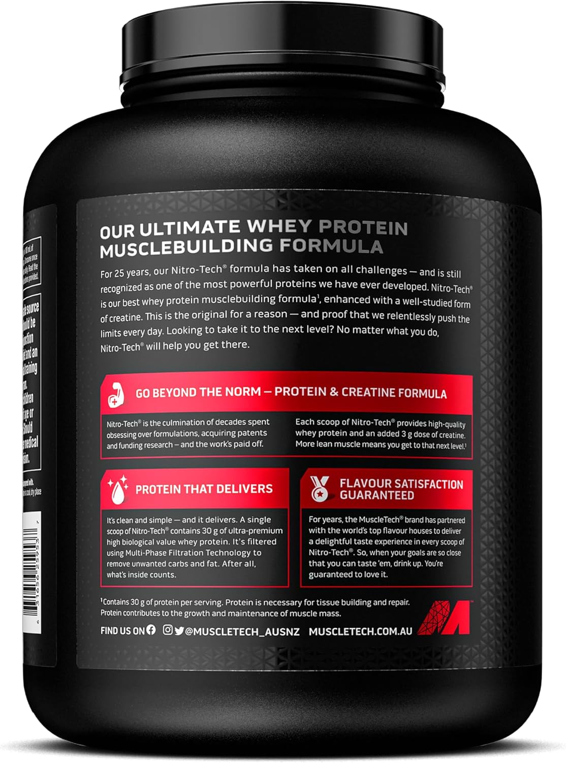 4lb-muscletech-nitro-tech-whey-protein-powder---milk-chocolate-flavor---30g-protein-3g-creatine-66g-bcaa---muscle-building-formula-with-isolate-peptides-2