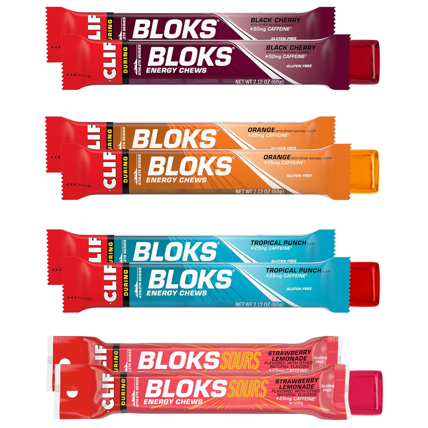 clif-bloks-variety-pack---energy-chews-with-caffeine---non-gmo-plant-based-fuel-for-cyclingrunning---quick-carbs-electrolytes---212-oz-packets-8-count-1
