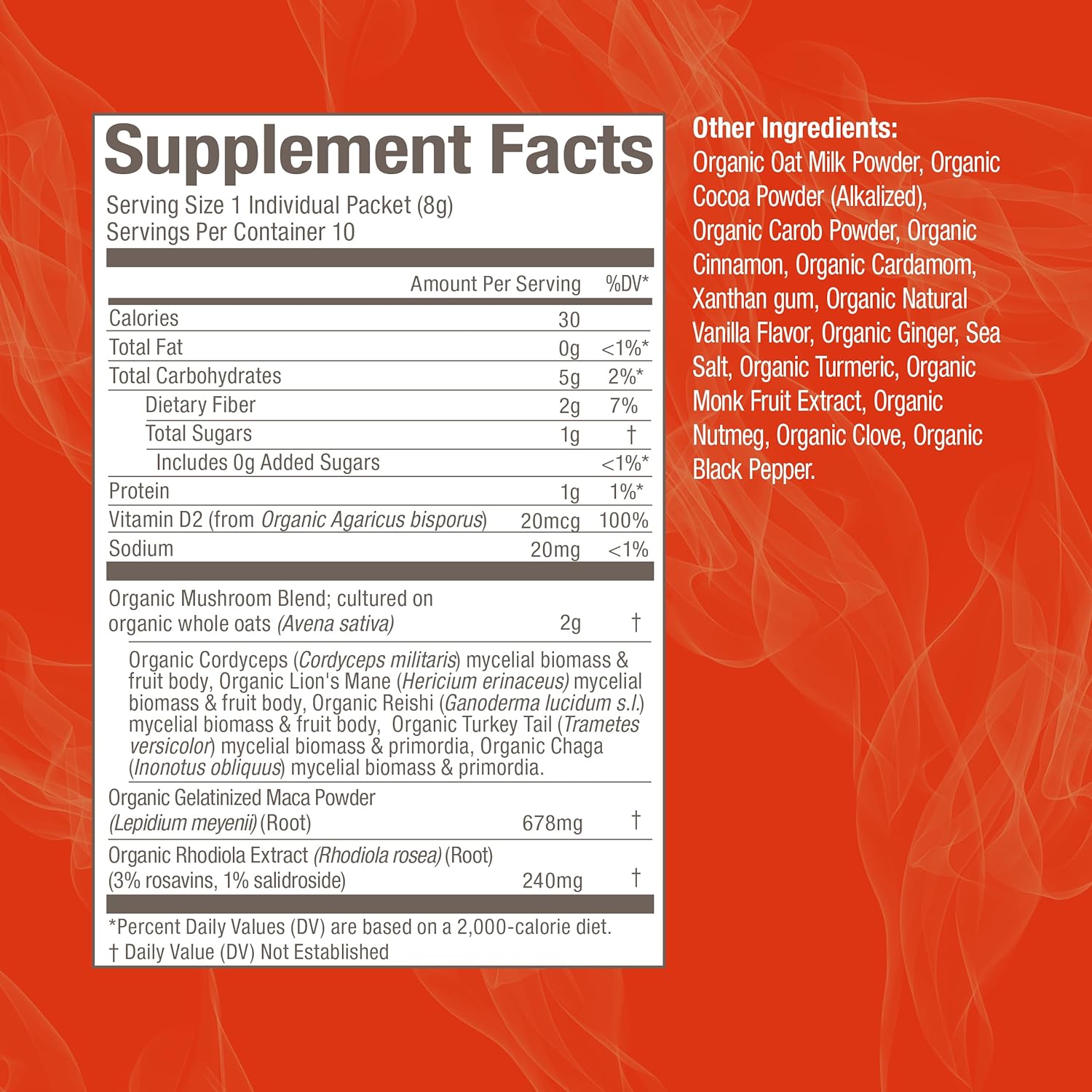 om-mushroom-superfood-morning-energy-blend-mushroom-powder-drink-single-serve-packets---10-count-coffee-alternative-with-cordyceps-vitamin-d2-agaricus-bisporus-lions-mane-rhodiola-turkey-tail-natural-energy-boost-2