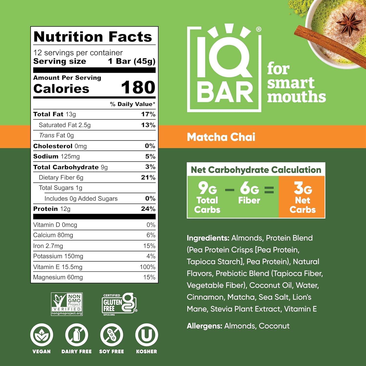 iqbar-brain-and-body-keto-protein-bars-variety-pack---12-count---banana-nut-matcha-chai-wild-blueberry---low-carb-high-fiber-vegan-meal-replacement-bars-6