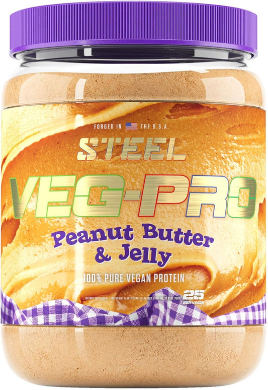 vegan-protein-powder-with-bcaa-amino-acid---peanut-butter-and-jelly-flavor-steel-supplements-veg-pro-25-servings-non-dairy-formula-low-carb-1