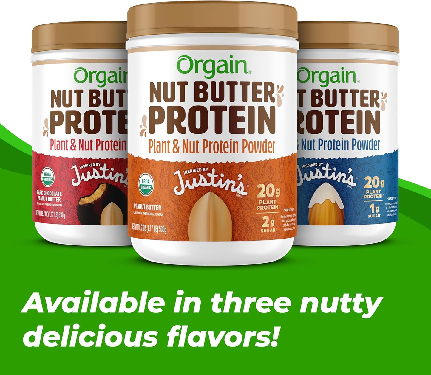orgain-x-justins-organic-vegan-peanut-butter-protein-powder---20g-plant-protein-gluten-free-dairy-free-no-artificial-flavors---117-lb-8