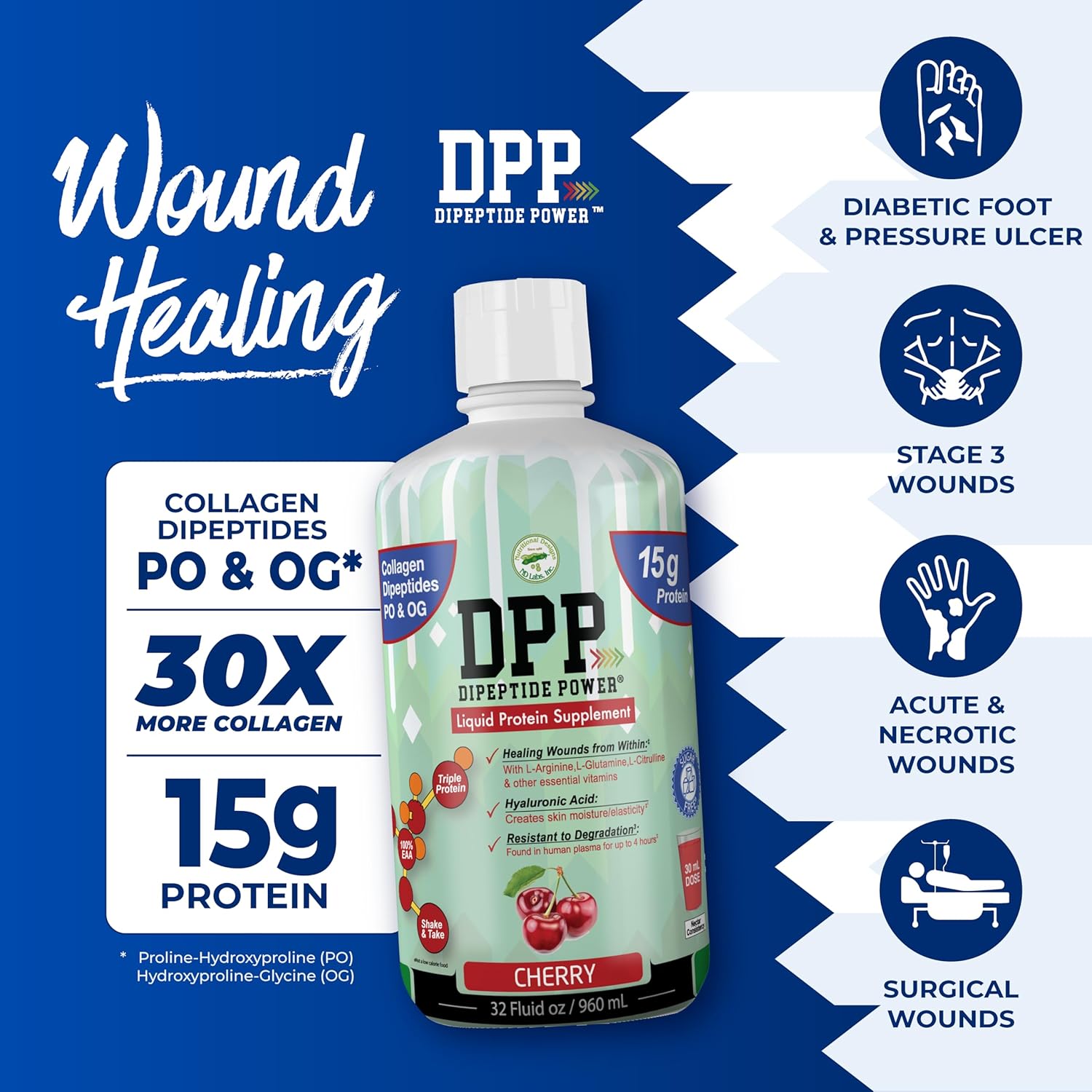 cherry-flavored-liquid-collagen-whey-protein-supplement-for-wound-healing-healthy-skin---dpp-dipeptide-formula-sugar-free---32-fl-oz-bottle-2
