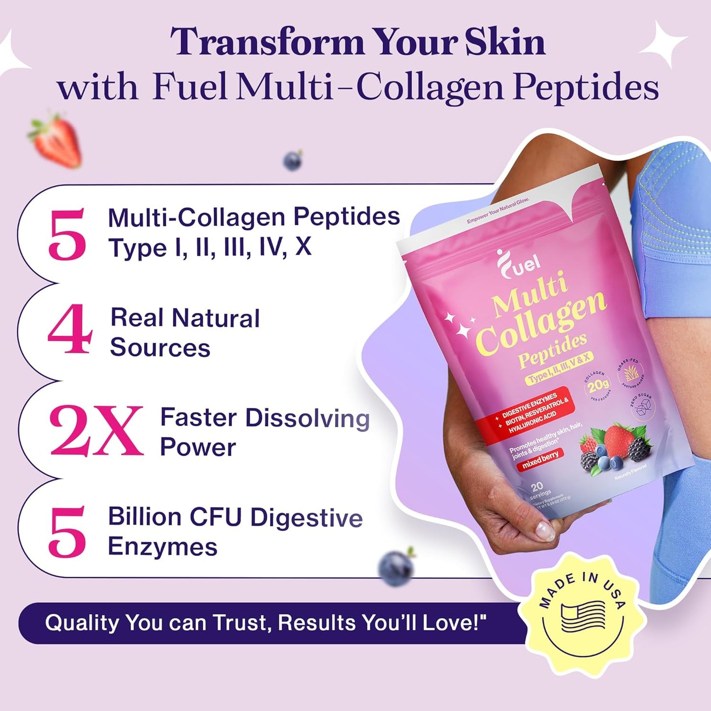 mixed-berry-french-vanilla-collagen-drink-powder-for-women---with-hyaluronic-acid-vitamin-c-tremella-biotin---supports-skin-hair-nail-health---fuel-collagen-peptides-5