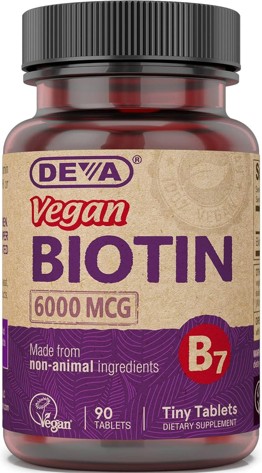 vegan-biotin-supplement-6000-mcg---tiny-tablets-easy-to-swallow-vitamin-b7-90-count-bottle-1