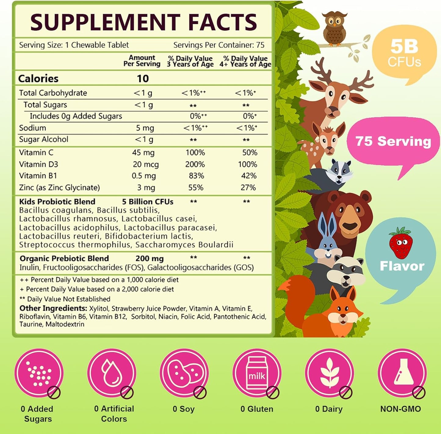 kids-probiotic-chewables-with-5-billion-cfus-prebiotics---natural-strawberry-flavor---digestive-health-immune-support-for-kids-3---60-servings-2