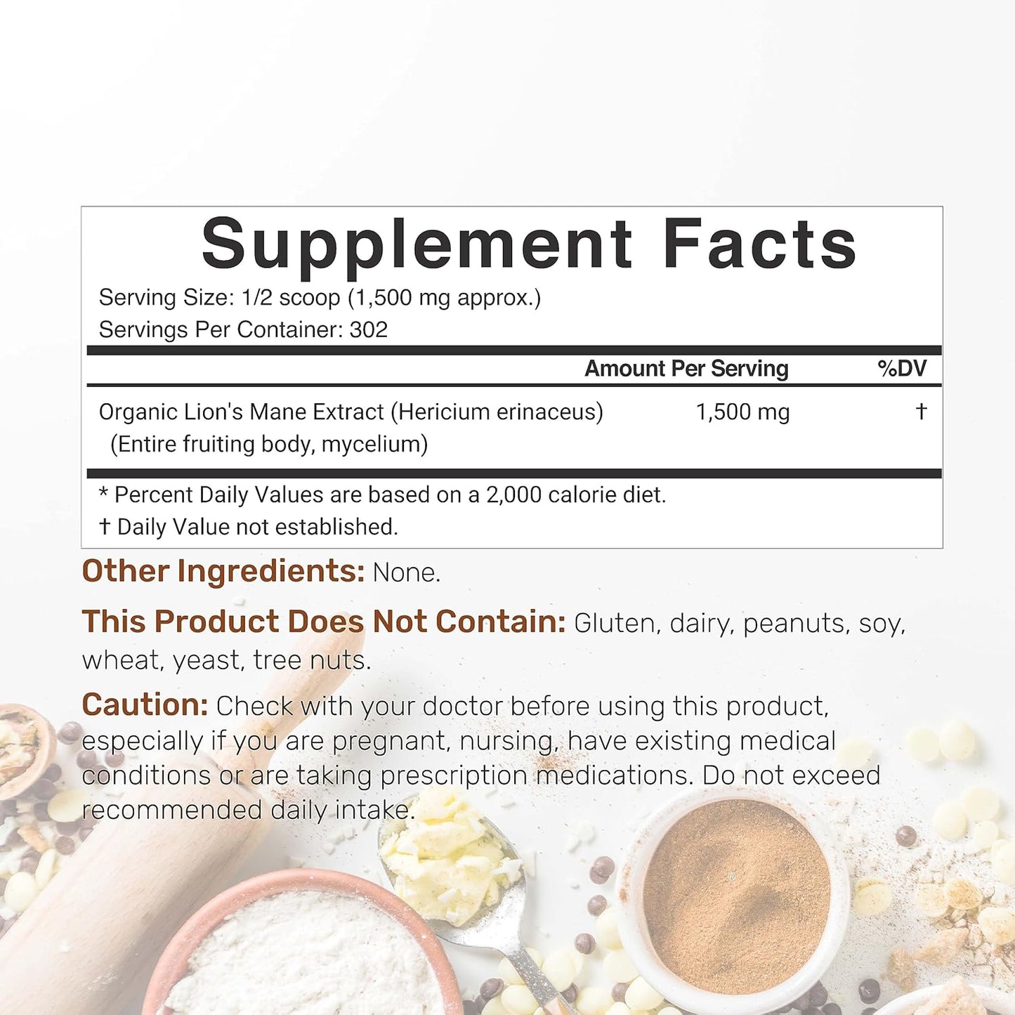 organic-lions-mane-mushroom-powder-supplement---1lb-1500mg-per-serving---brain-nootropic-immune-system-booster---non-gmo---active-fruiting-body-mycelium-extract-2