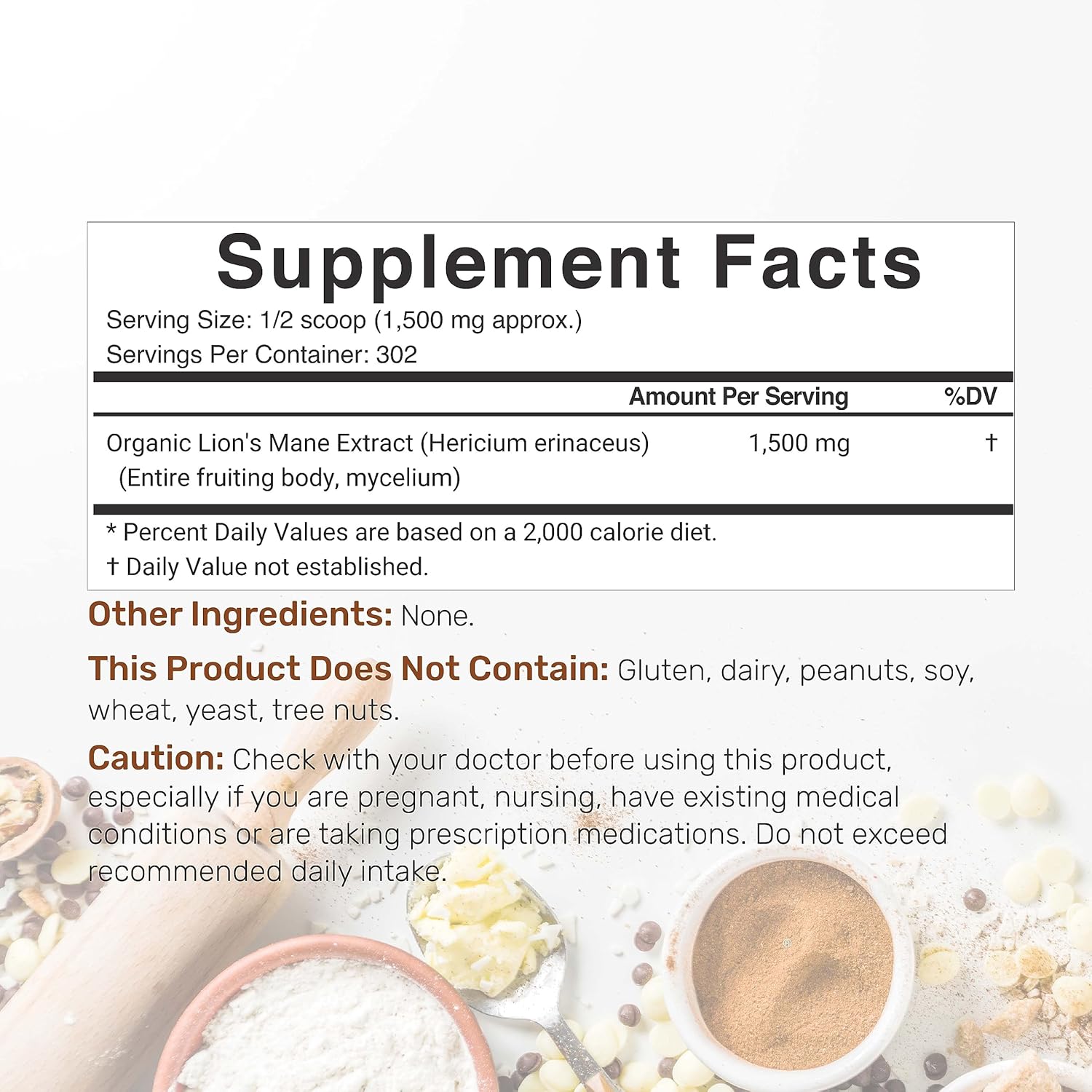 organic-lions-mane-mushroom-powder-supplement---1lb-1500mg-per-serving---brain-nootropic-immune-system-booster---non-gmo---active-fruiting-body-mycelium-extract-2