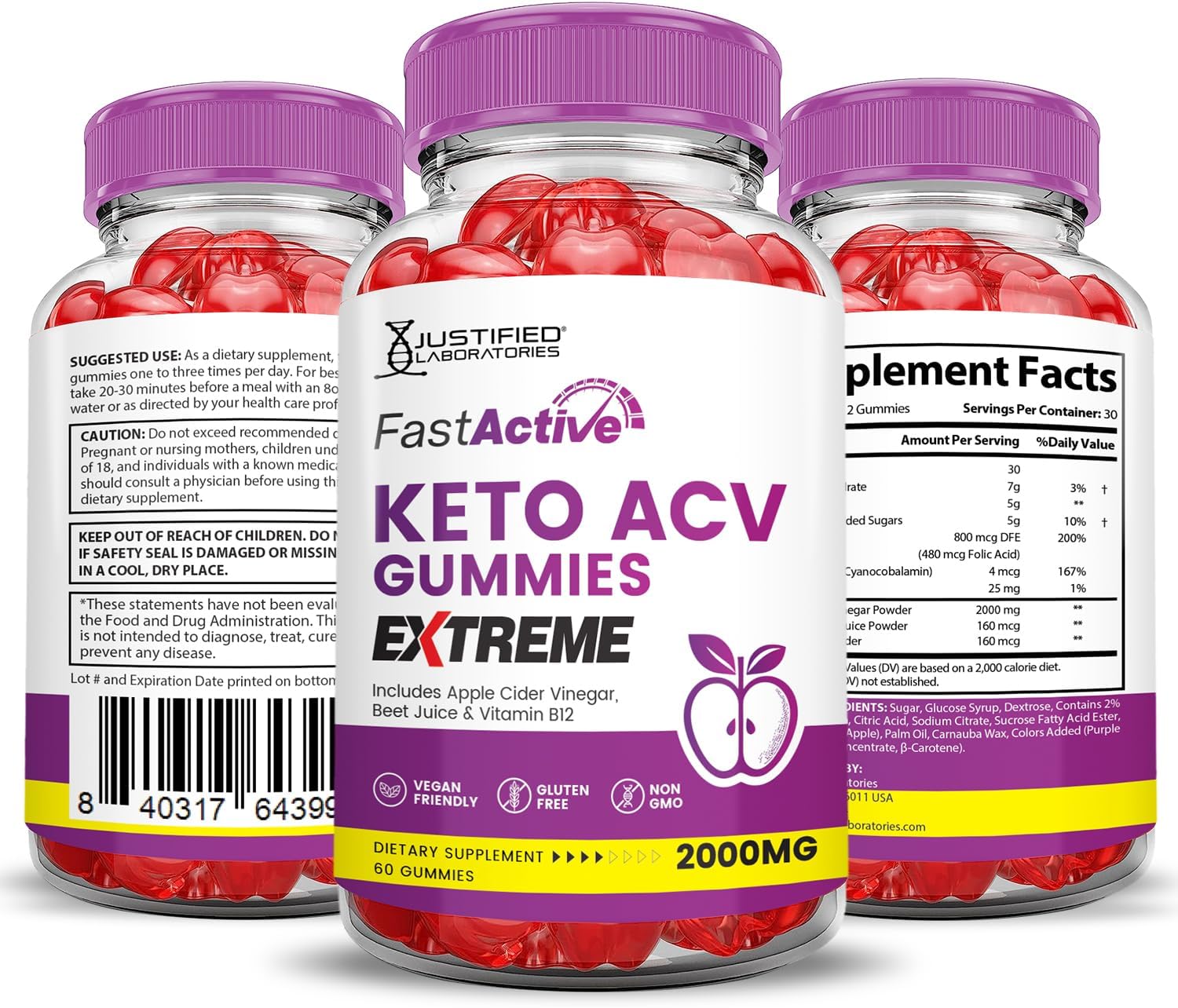 fast-active-keto-acv-gummies-3-pack---2000mg-extreme-formula-with-pomegranate-beet-juice-powder-b12---vegan-non-gmo---180-gummies-by-justified-laboratories-7