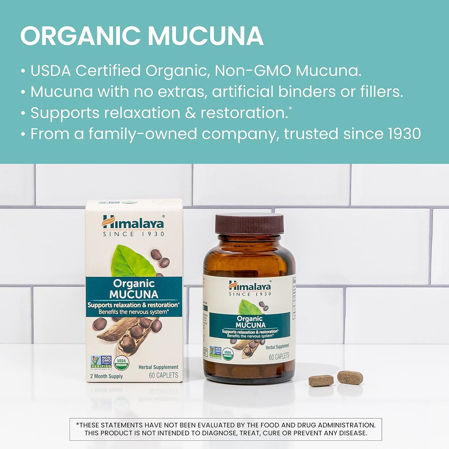 organic-mucunapruriens-herbal-supplement---600mg-60-plant-caplets---relaxation-brain-function---non-gmo-usda-organic-vegan-gluten-free---60-day-supply-3