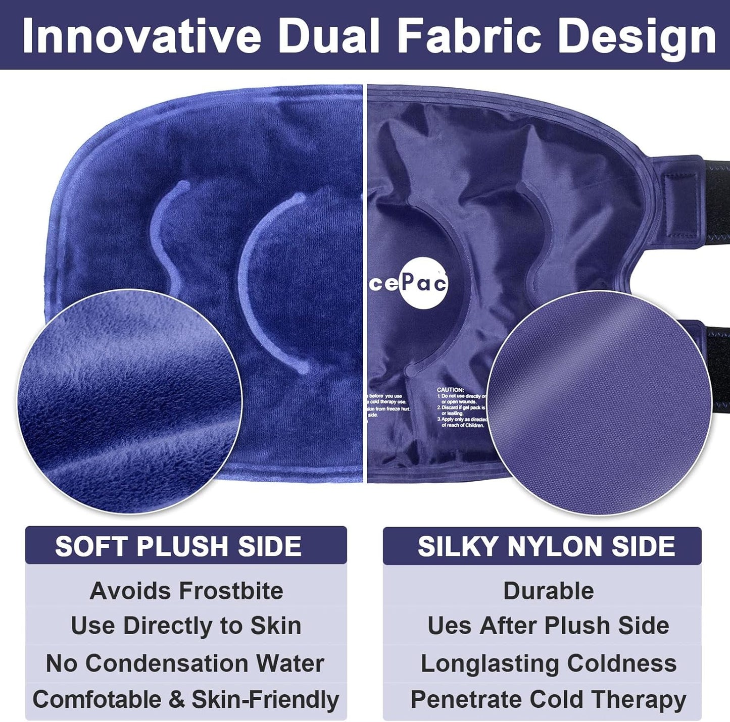 Reusable Gel Ice Wrap for Knee Pain Relief - Cold Compress Therapy for Injuries, Swelling, Arthritis, Meniscus Tear, ACL - Ideal for Knee Replacement Surgery - Blue - Espot.com.au