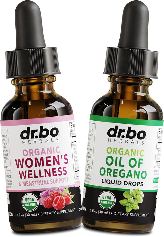 Organic Hormone Balance Liquid Drops for Women - Menstrual Cramp Relief & Hormonal Support with Oregano Oil Tincture - Espot.com.au