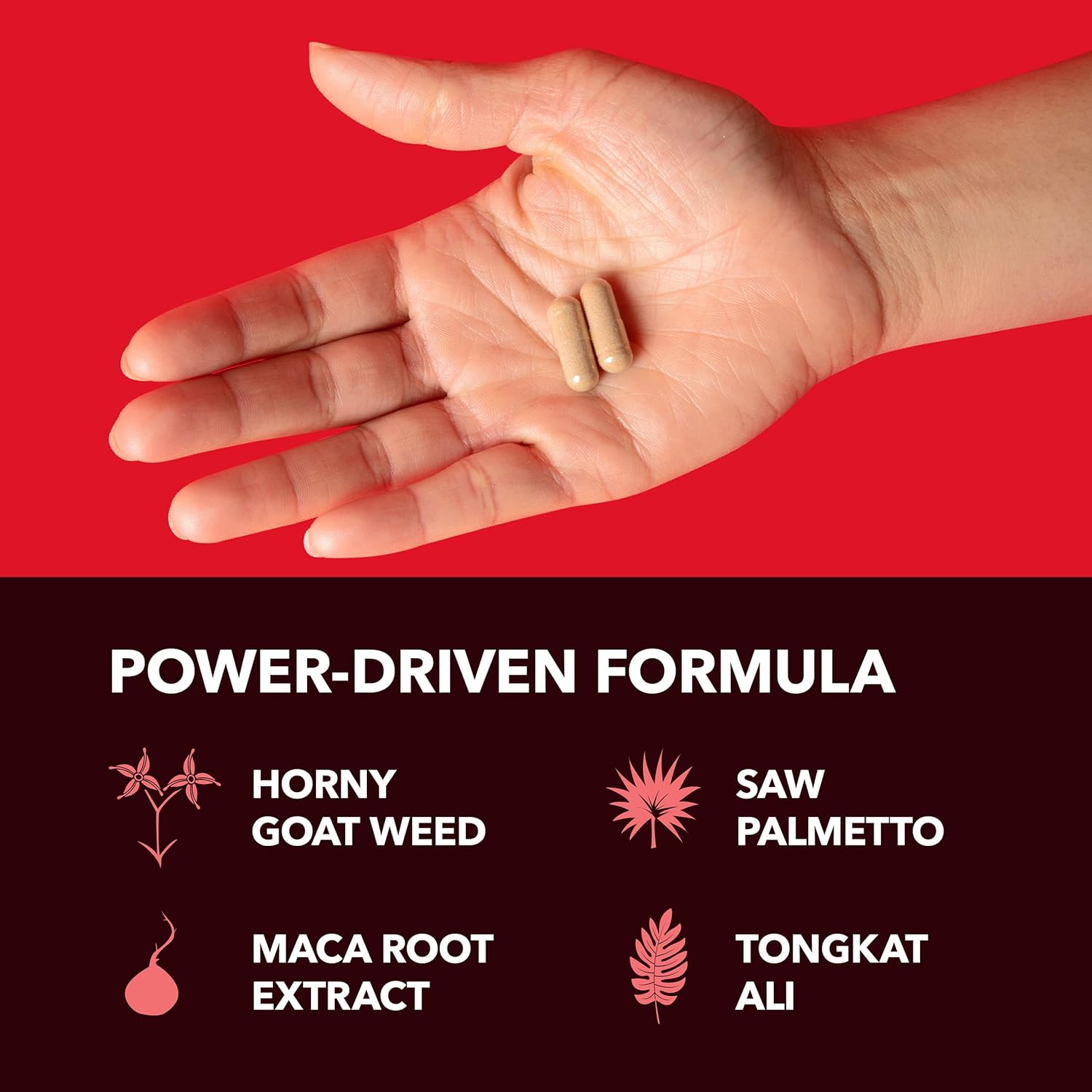 Extra Strength Horny Goat Weed Capsules for Men & Women - Energy & Performance Support with Tongkat Ali, Muira Puama, Saw Palmetto - 10 Count - Espot.com.au