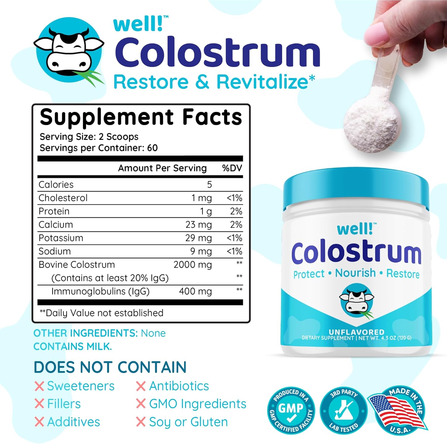 high-igg-plus-immunolin-colostrum-powder-supplement---promotes-gut-health-hair-growth-beauty-immune-support---grass-fed-bovine-antioxidants---easy-to-mix-unflavored-60-servings-3