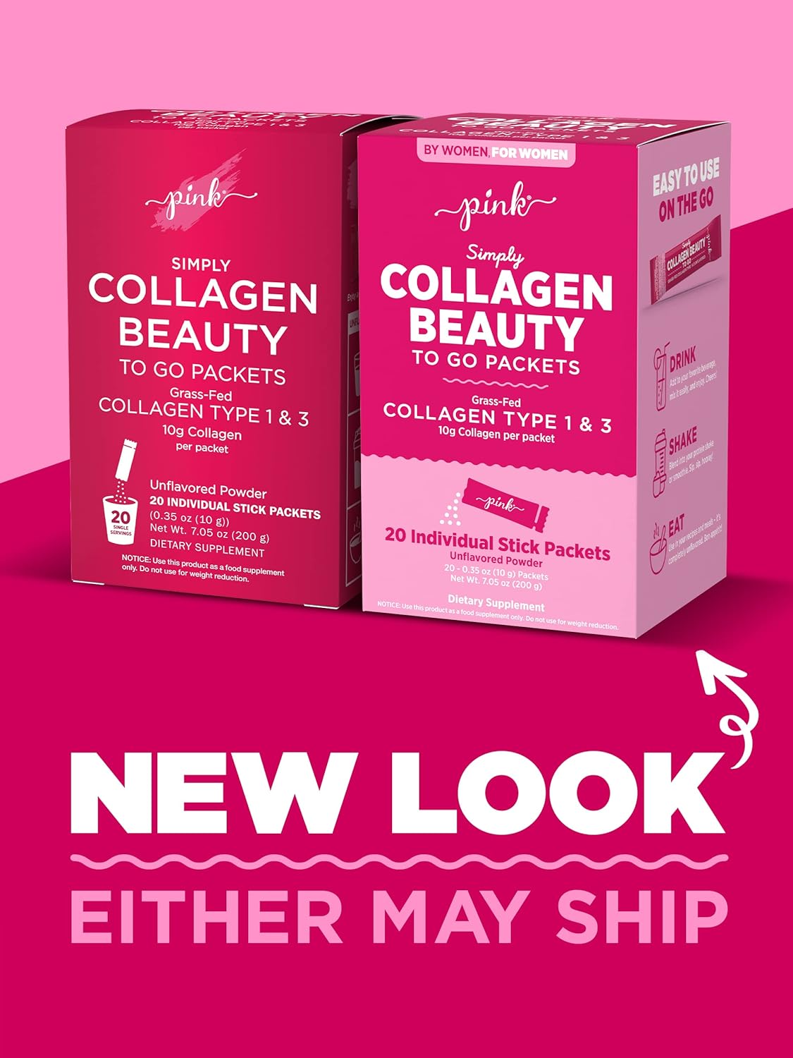 pink-collagen-powder-travel-packets---unflavored-type-1-3-gluten-free-non-gmo-grass-fed-peptides---20-packets-6