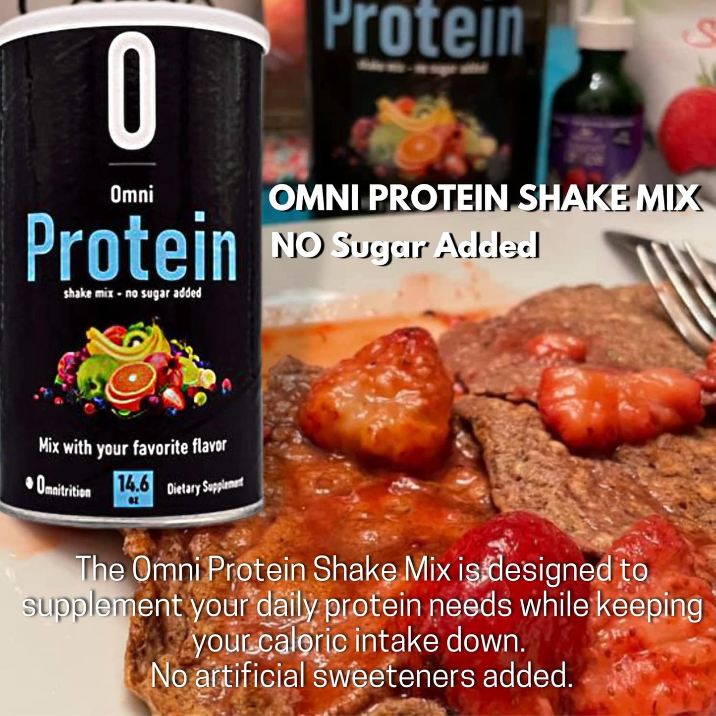 Omnitrition Omni Protein Shake Mix (Unflavored, No Sugar Added) - 14.6 oz by Artist Unknown - Espot.com.au