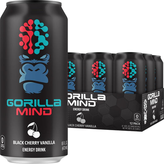 gorilla-mind-energy-drink---boost-energy-and-focus-with-n-acetyl-l-tyrosine-alpha-gpc-caffeine-uridine-and-saffron---no-sugar-or-artificial-colors---16oz-12-pack-black-cherry-vanilla-1