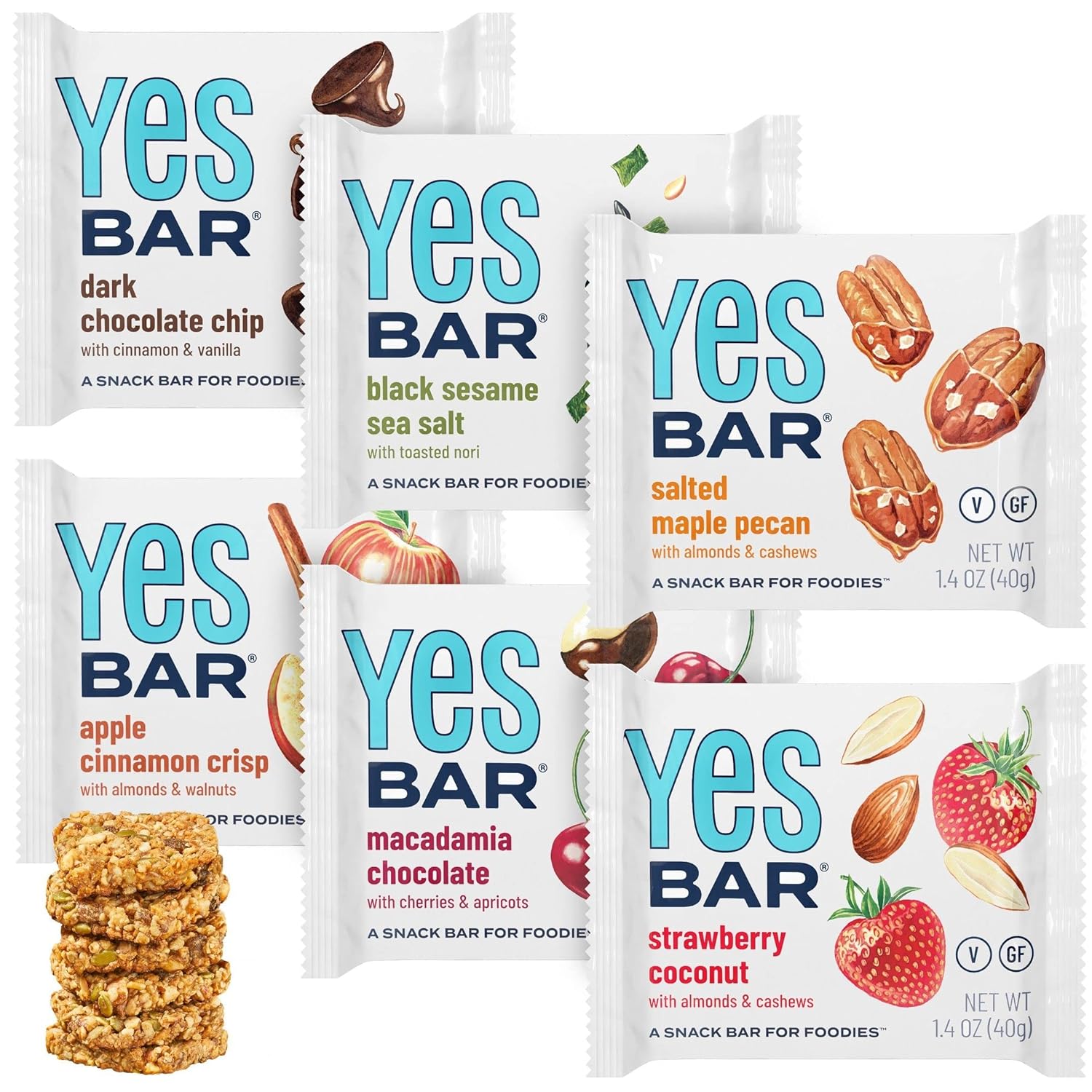 yes-bar-variety-pack---plant-based-protein-snack-bar-with-6-decadent-flavors---vegan-paleo-gluten-free-dairy-free-low-sugar---healthy-breakfast-or-snack-for-low-carb-and-keto-diets-pack-of-6-1