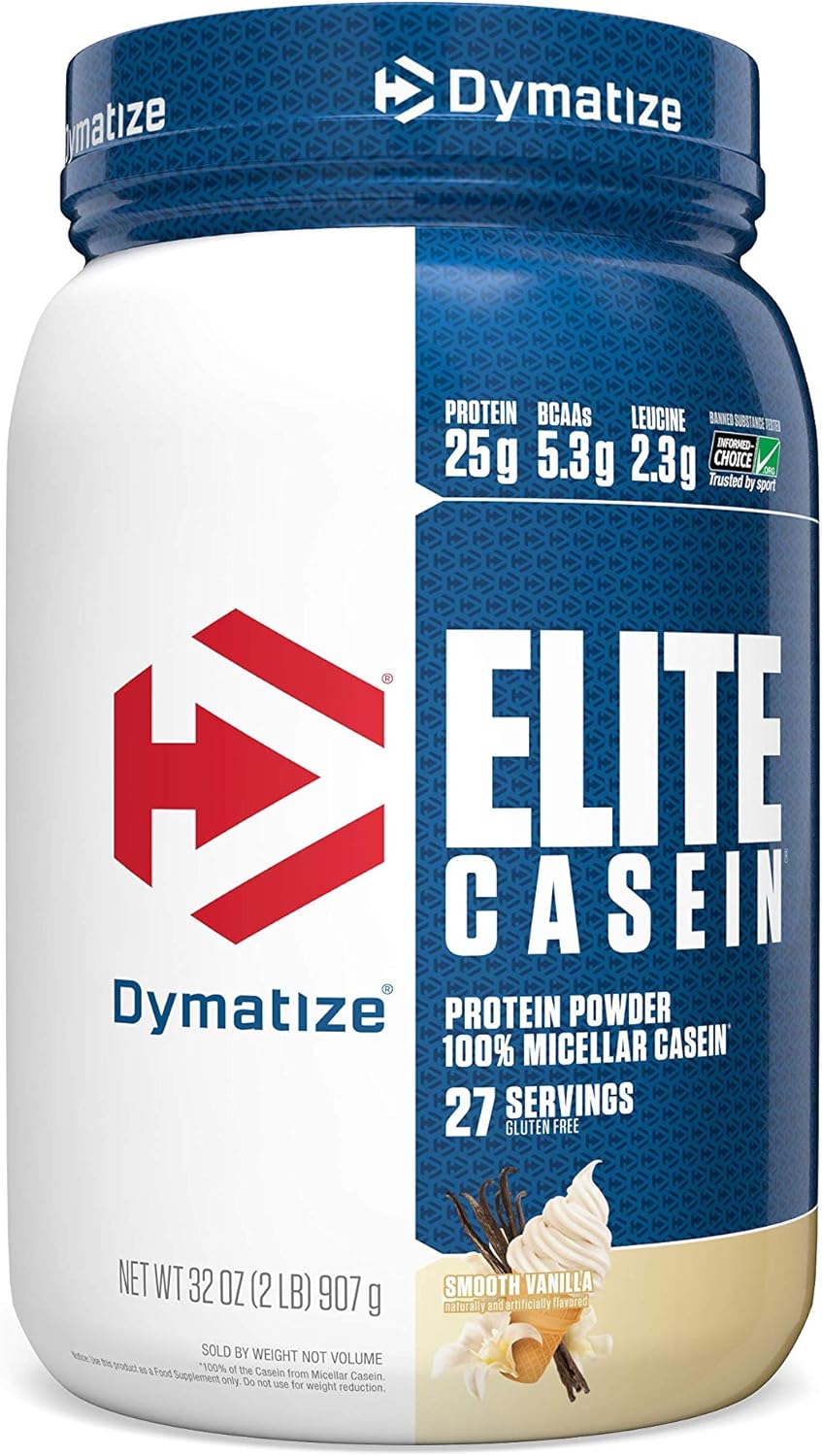 dymatize-elite-casein-protein-powder---slow-absorbing-muscle-building-amino-acids---25g-protein---100-micellar-casein---54g-bcaas---23g-leucine---overnight-recovery---smooth-vanilla---2lb-1