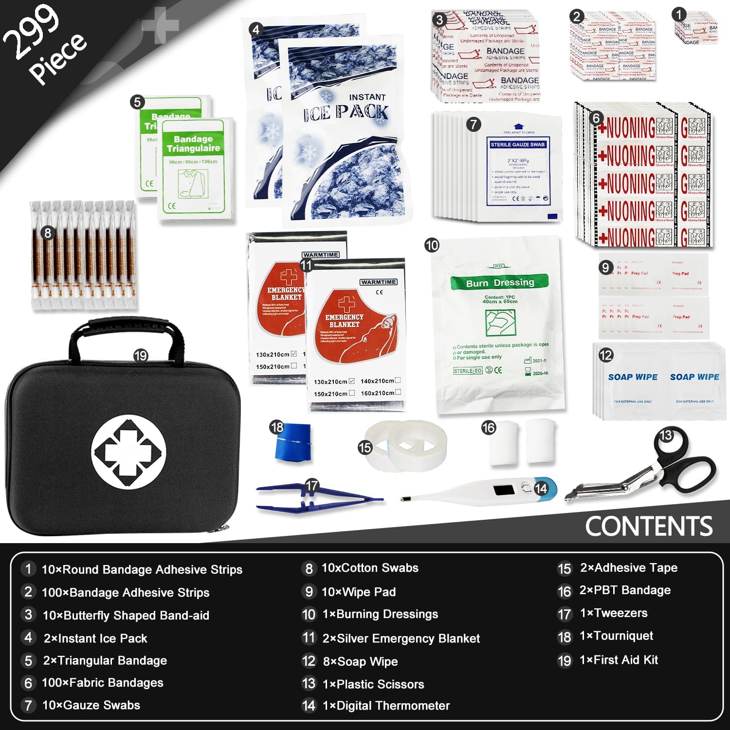 amorning-299-piece-car-first-aid-kit-with-black-bag---essential-emergency-supplies-for-home-camping-travel-hiking-2