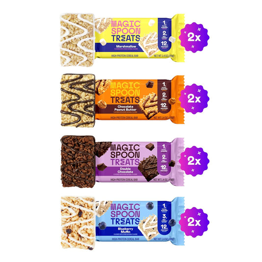 high-protein-low-carb-magic-spoon-treats-variety-pack---keto-friendly-snack-bars-with-low-sugar-crispy-cereal-texture---8-bars-2-of-each-flavor-marshmallow-chocolate-pb-blueberry-muffin-double-chocolate-1
