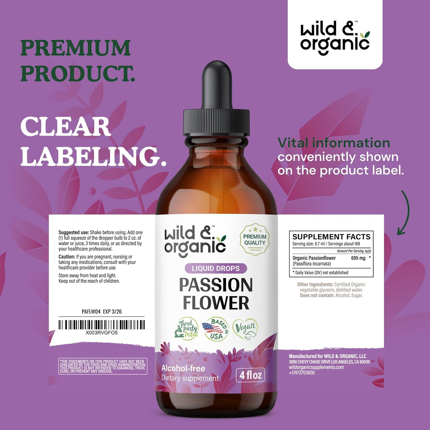 organic-passion-flower-tincture-for-mood-support---calming-herbal-supplement---passiflora-incarnata-liquid-extract---vegan-sugar-free---4-fl-oz-9