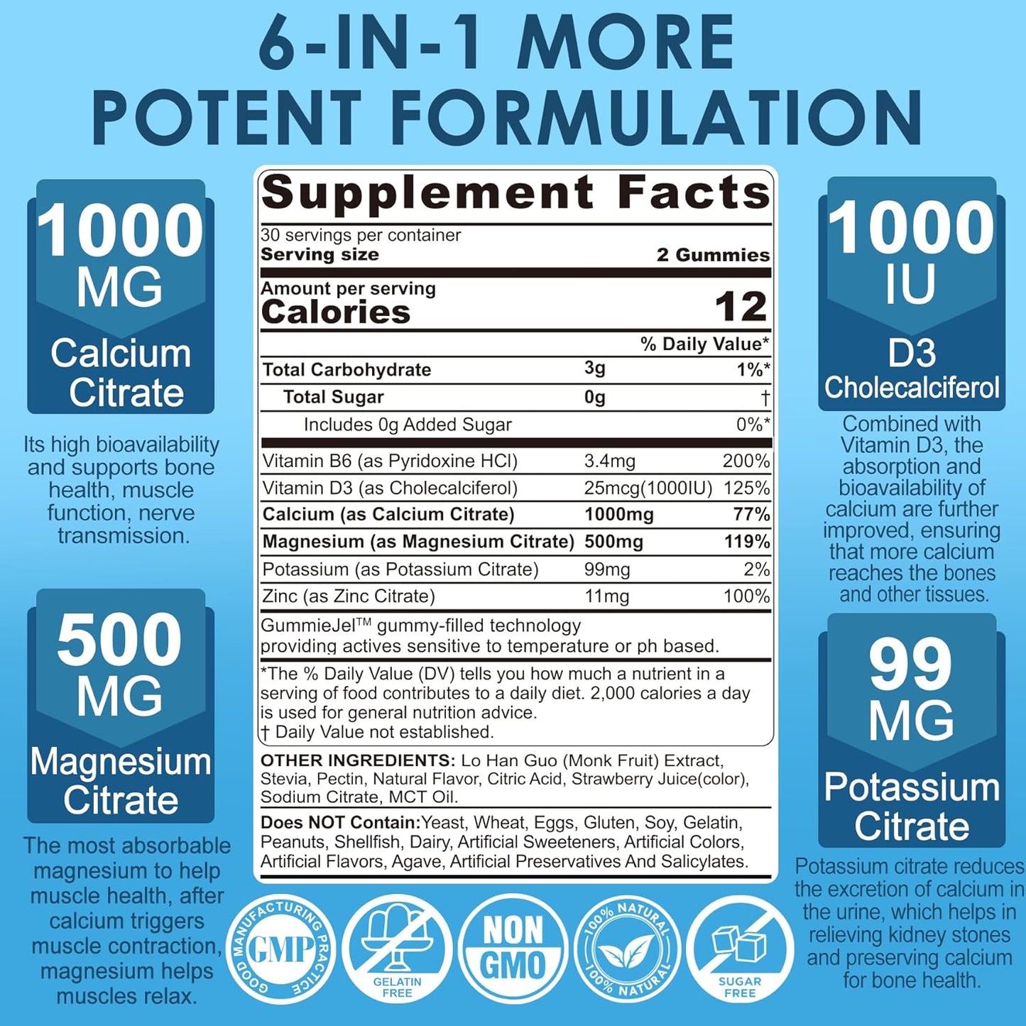 calcium-citrate-gummies-with-vitamin-d3-magnesium-potassium-zinc-b6---bone-strength-muscle-immune-support---sugar-free-vegan-chews-for-women-and-men---60-count-2
