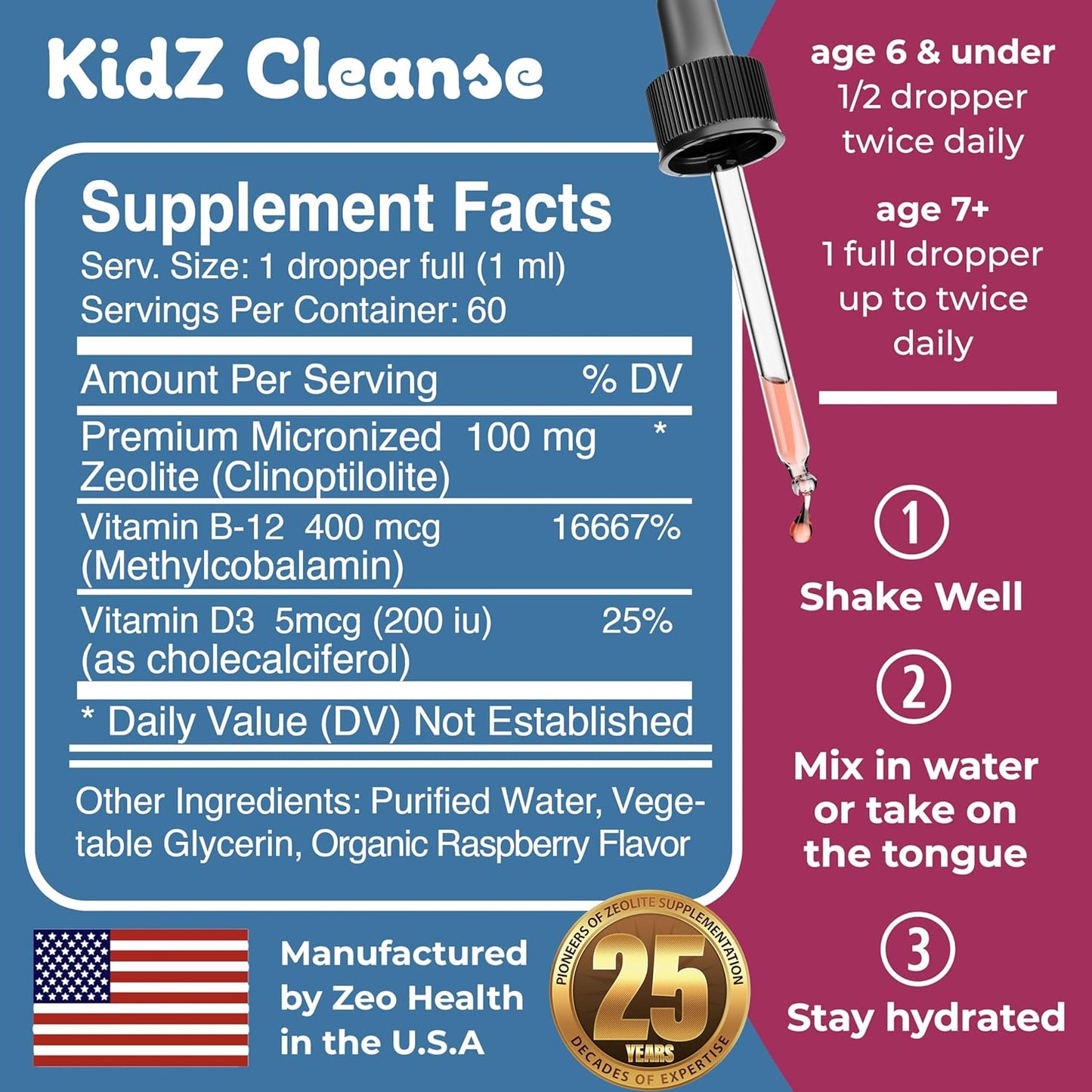 kidz-cleanse-zeolite-detox-liquid-drops-with-methyl-b12-d3---raspberry-flavor---2oz-support-kids-development-behavior-energy-gut-health-easy-to-take-supplement-for-children-6